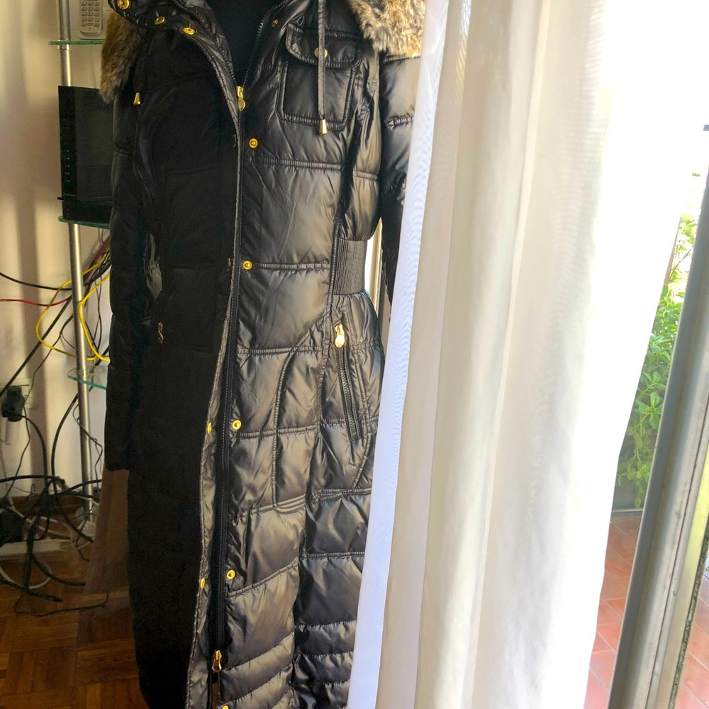Laundry black puffer jacket